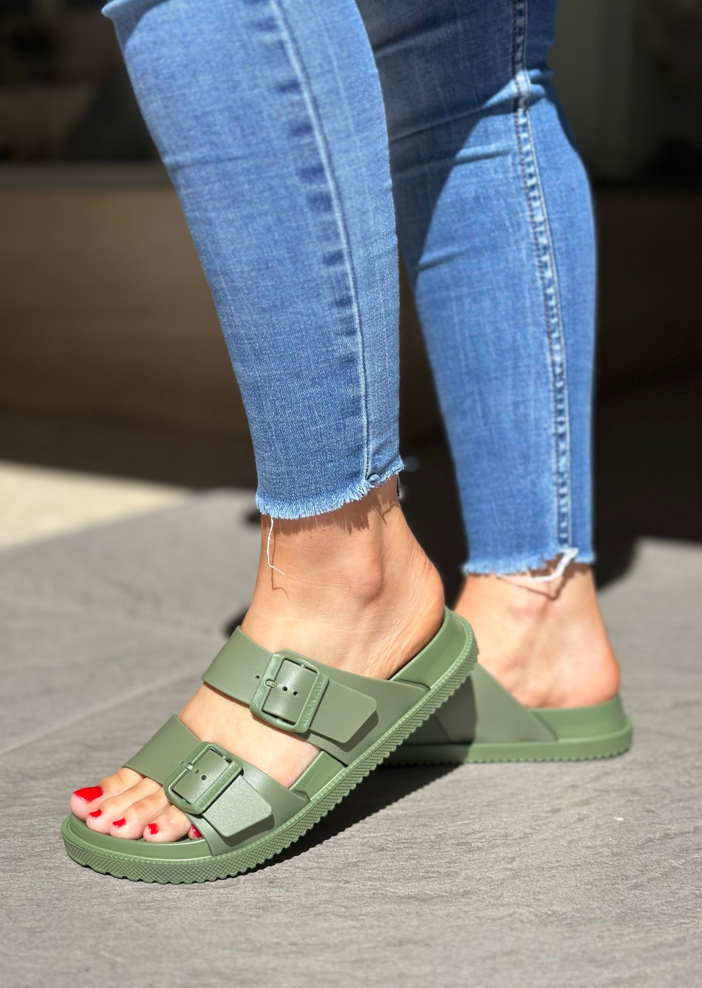 Nu-pieds LEMON JELLY kaki femme
