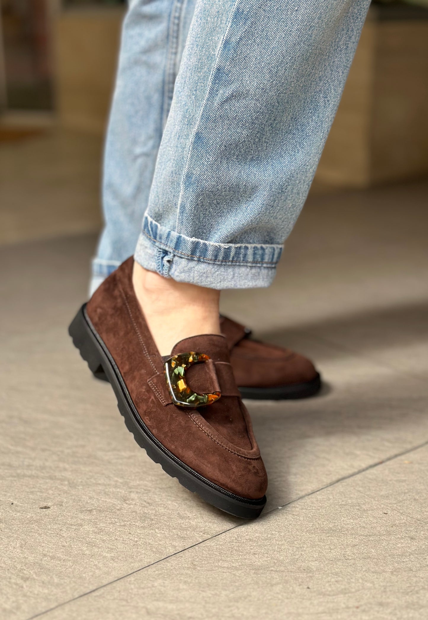 Mocassins SOFTWAVES marron femme