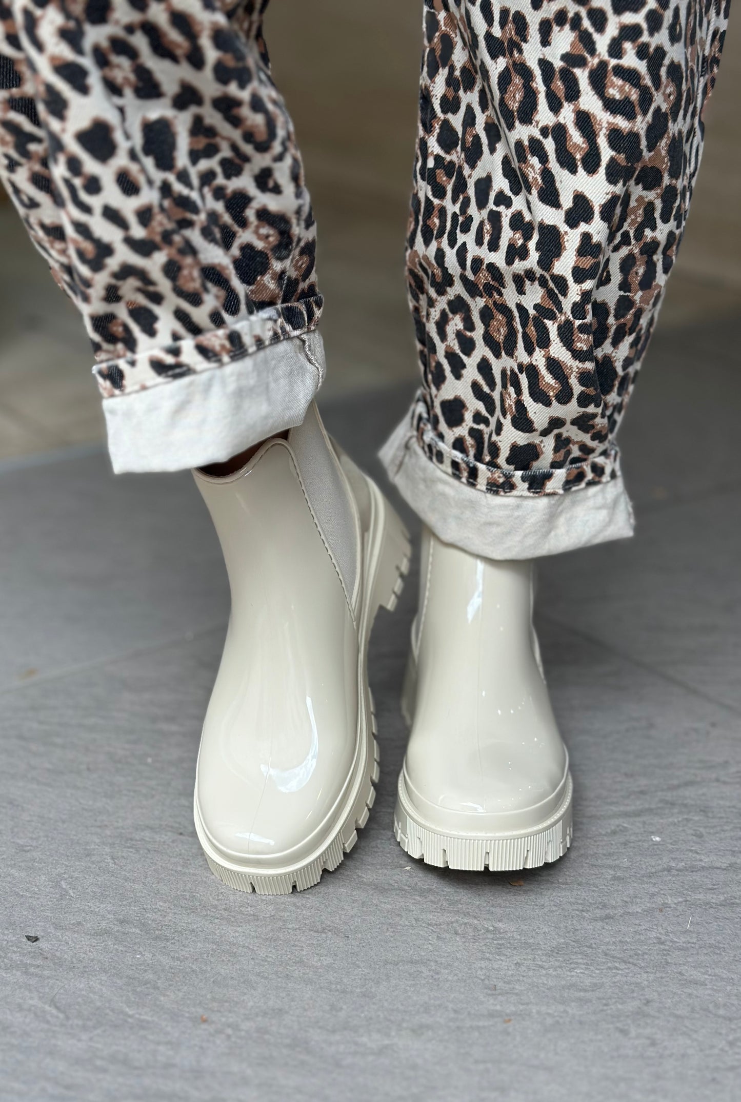 Bottines de pluie PEACHY oat milk LEMON JELLY