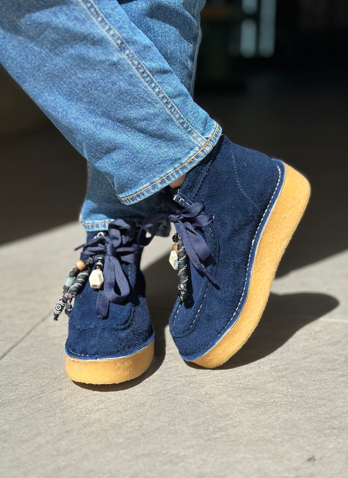Chaussures montantes NAN-KU EFK-03 BLUE femme