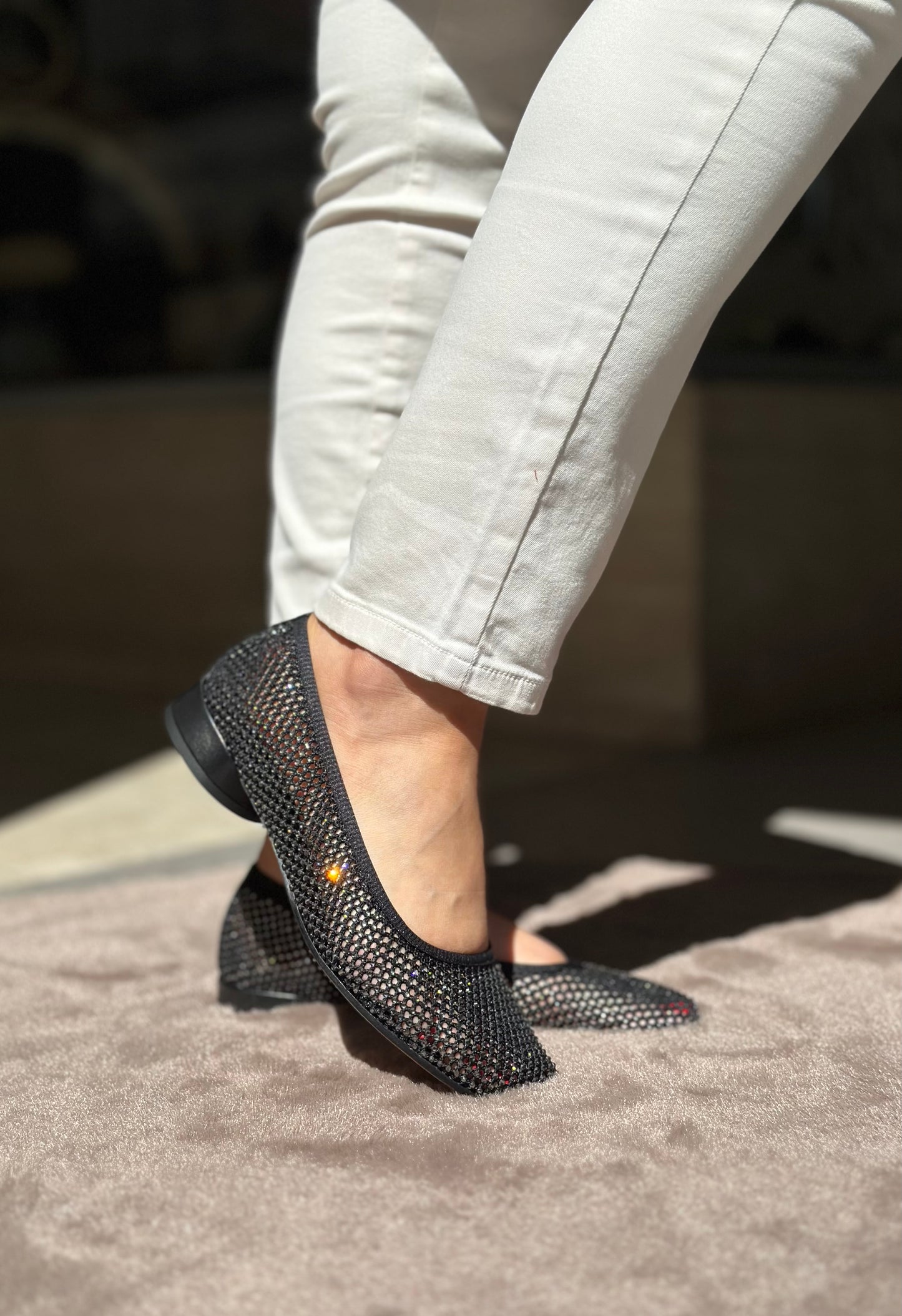 Ballerines FRU.IT Noir cristaux femme