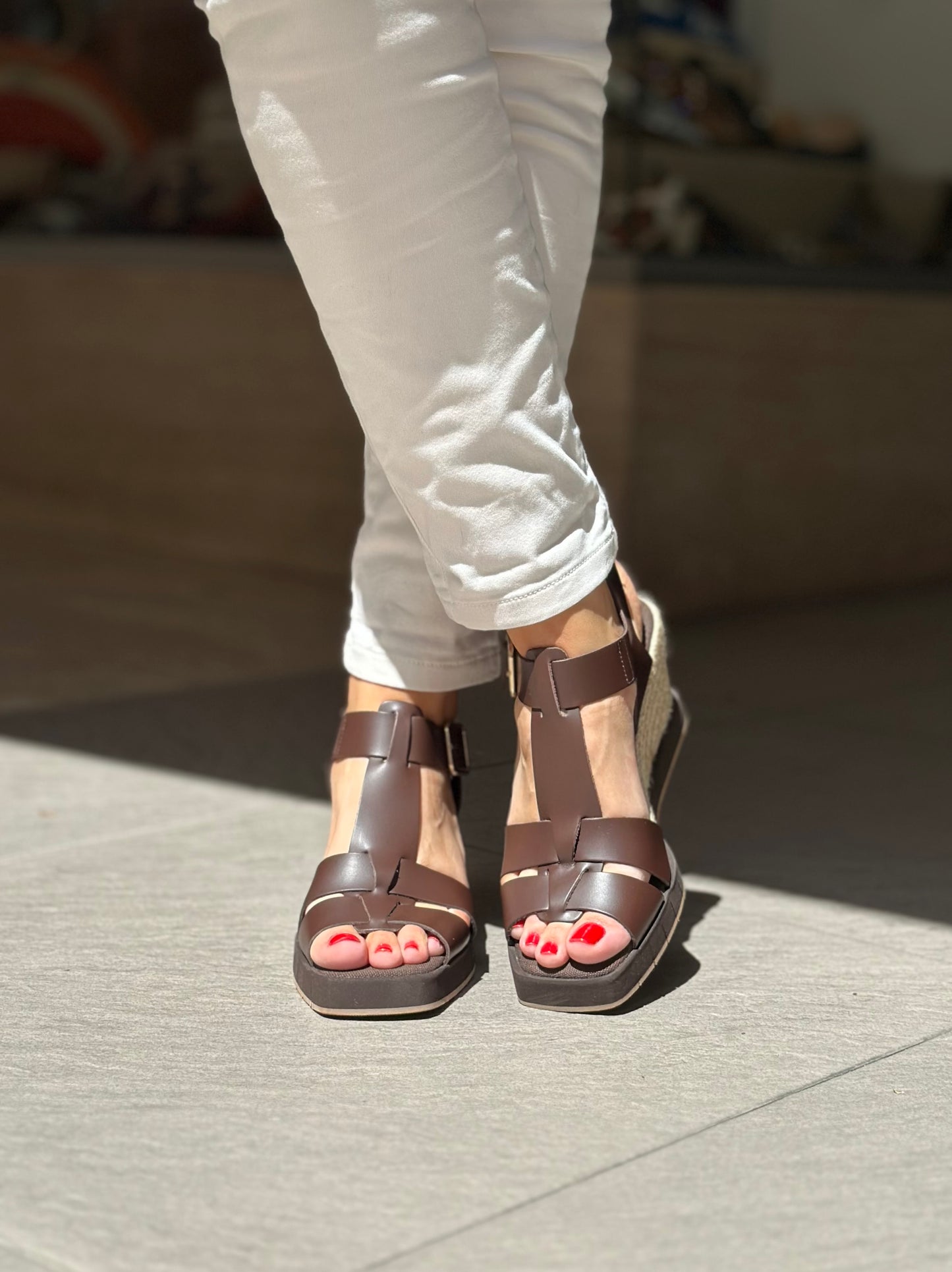 Nu-pieds compensés PALOMITAS by PALOMA BARCELO Marron femme
