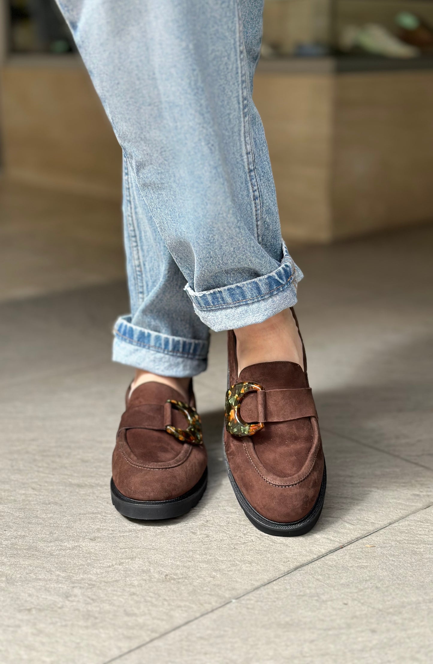 Mocassins SOFTWAVES marron femme