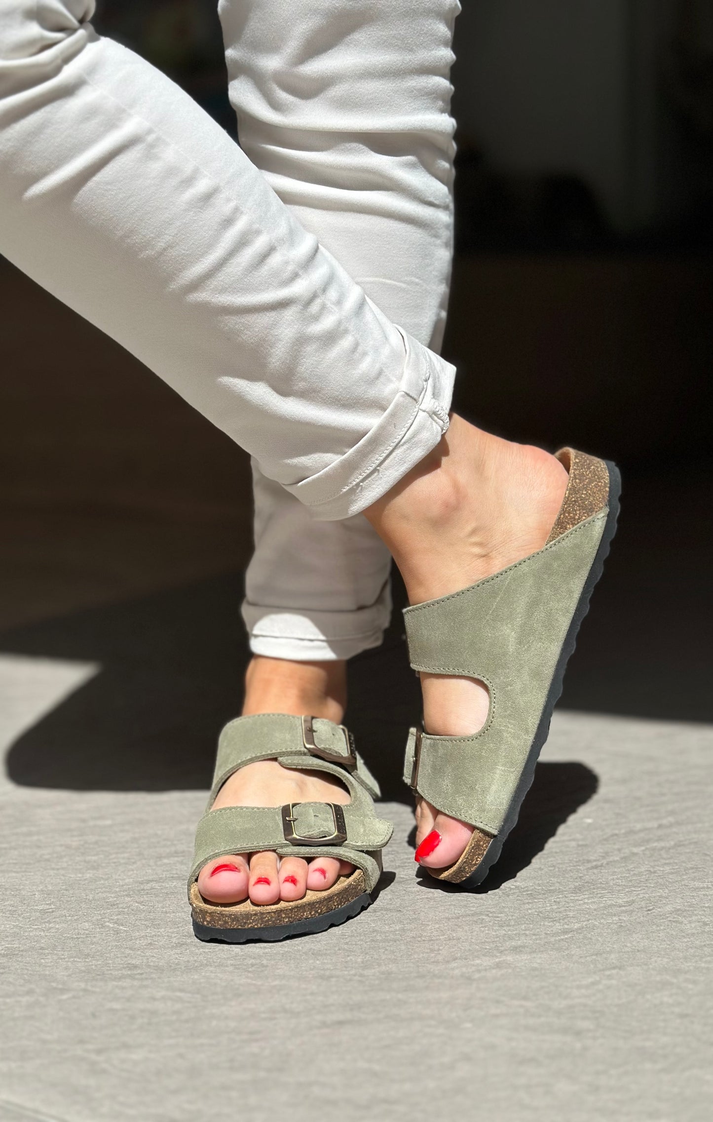 Nu-pieds CUBANAS Kaki femme