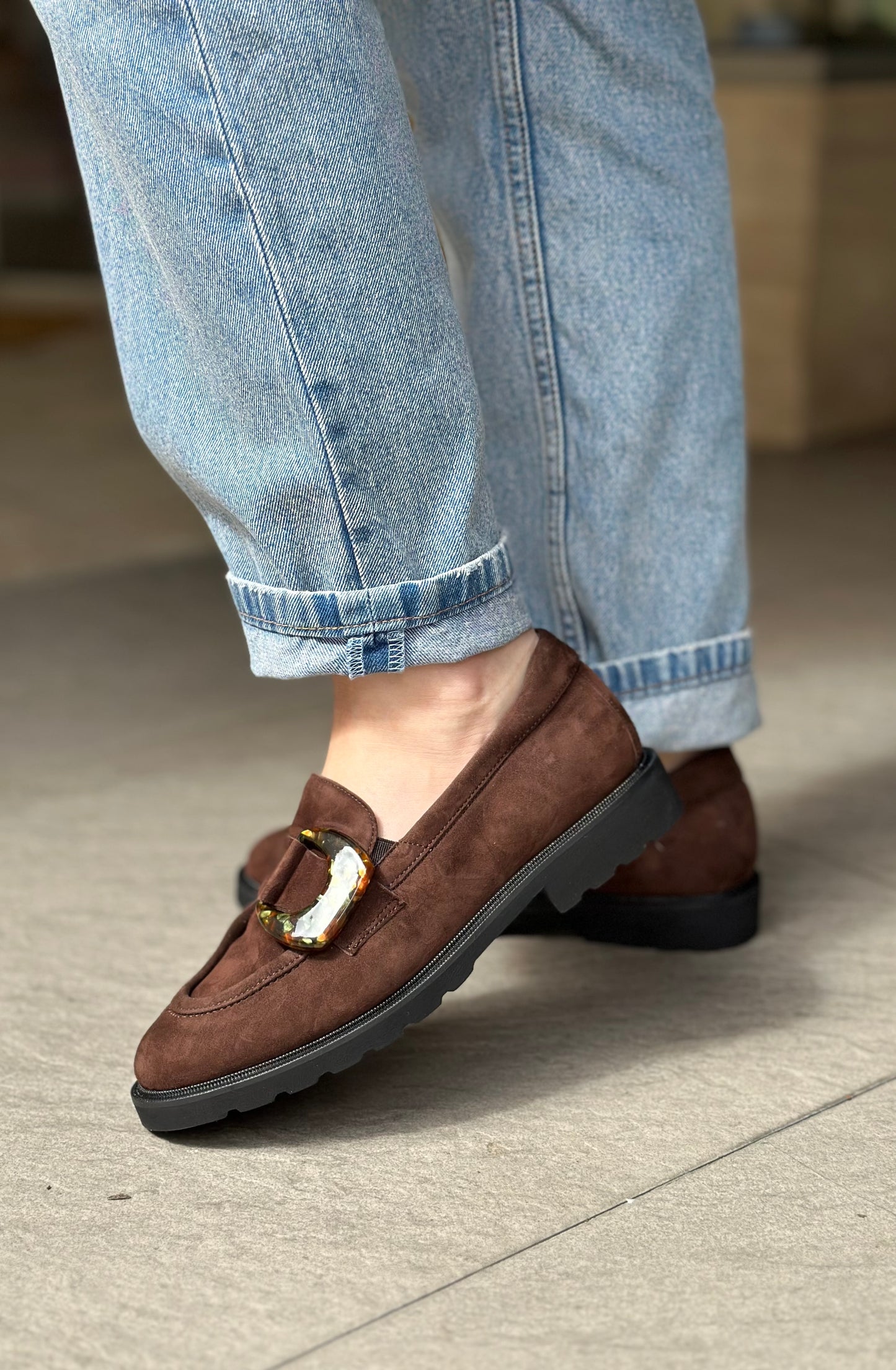 Mocassins SOFTWAVES marron femme