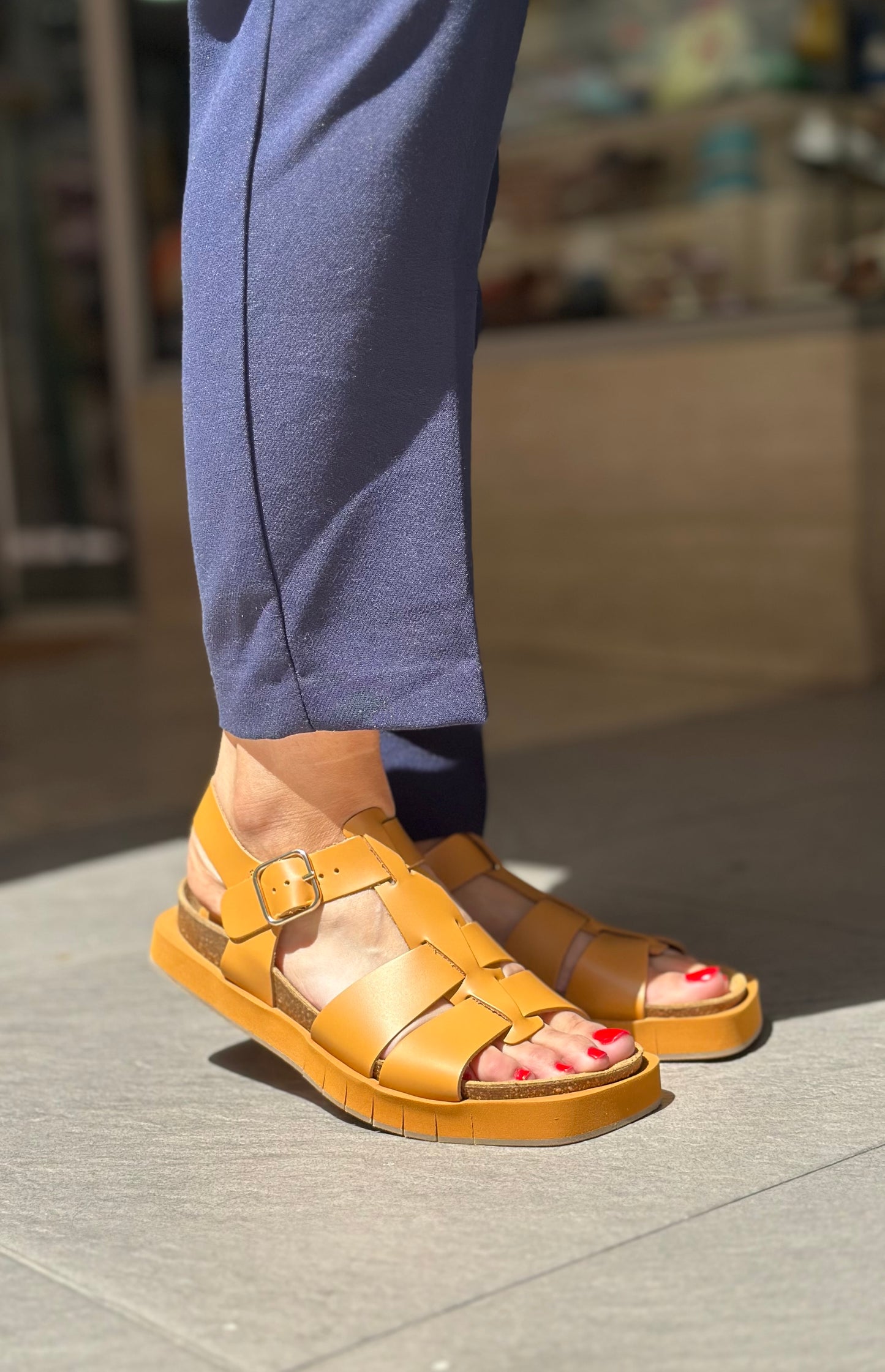 Nu-pieds PALOMITAS by PALOMA BARCELO ocre jaune femme