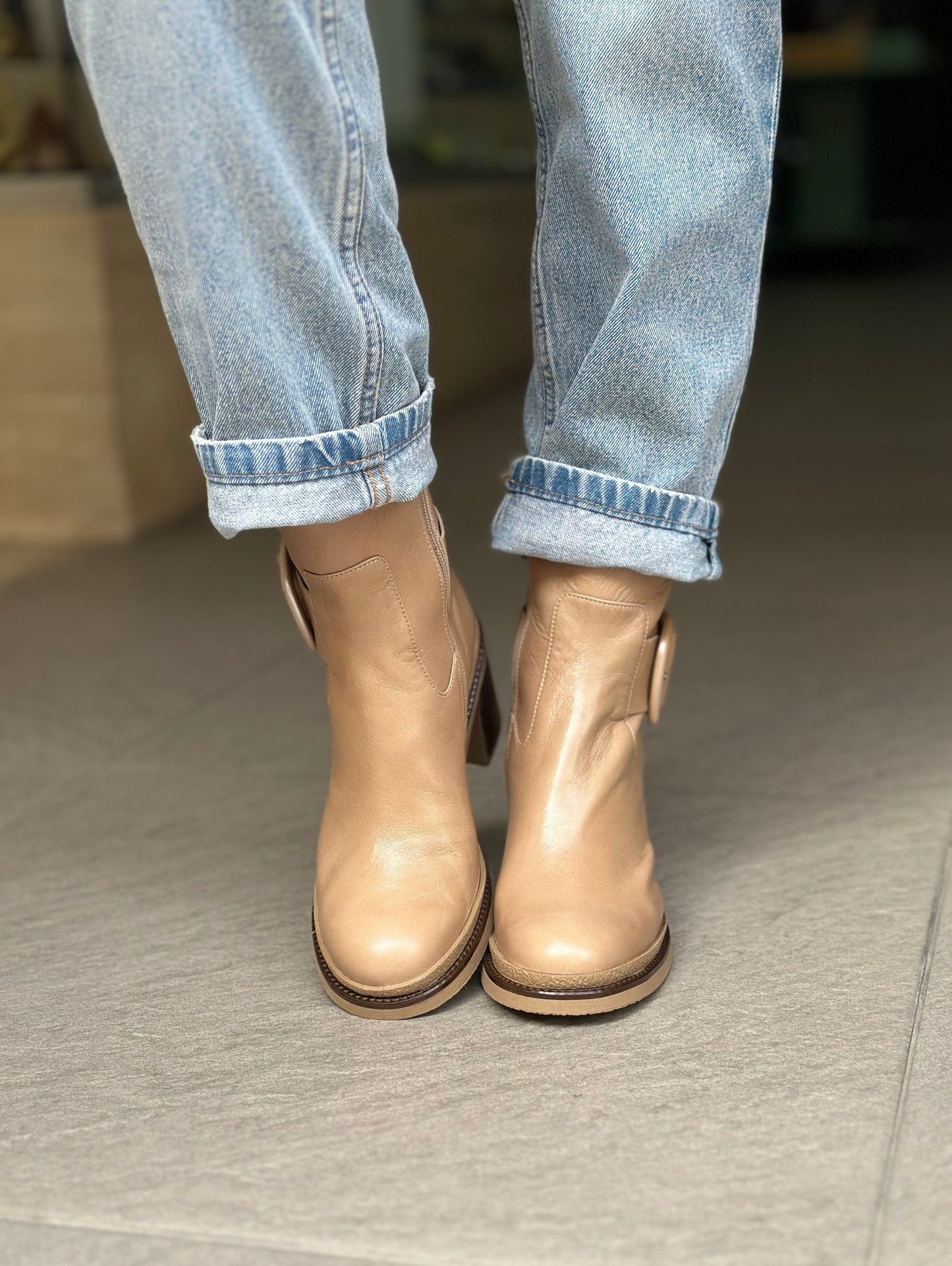 Bottines SOFTWAVES beiges femme