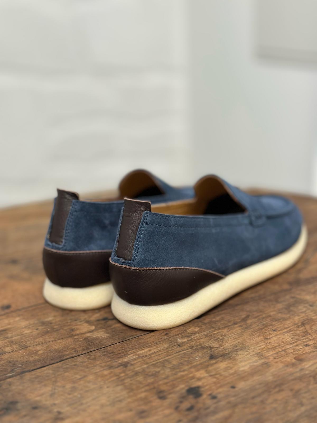 Mocassins KEBO bleu marine homme