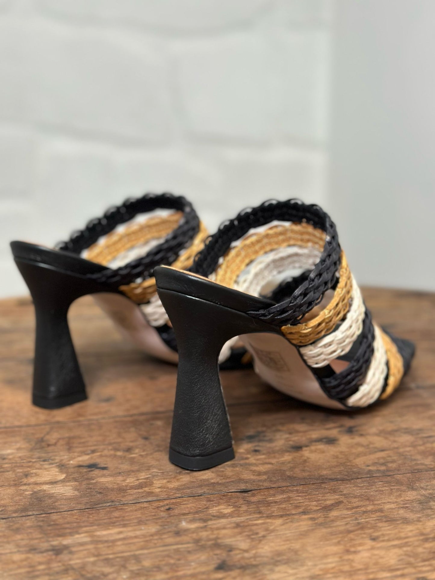 Mules à talons Angel Alarcon Noir/camel femme
