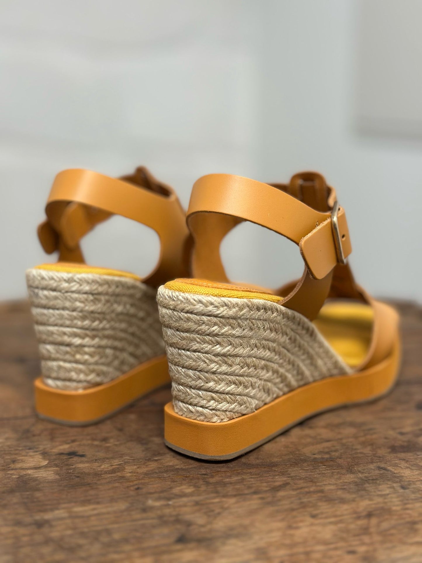 Nu-pieds compensés PALOMITAS by PALOMA BARCELO Ocre jaune femme