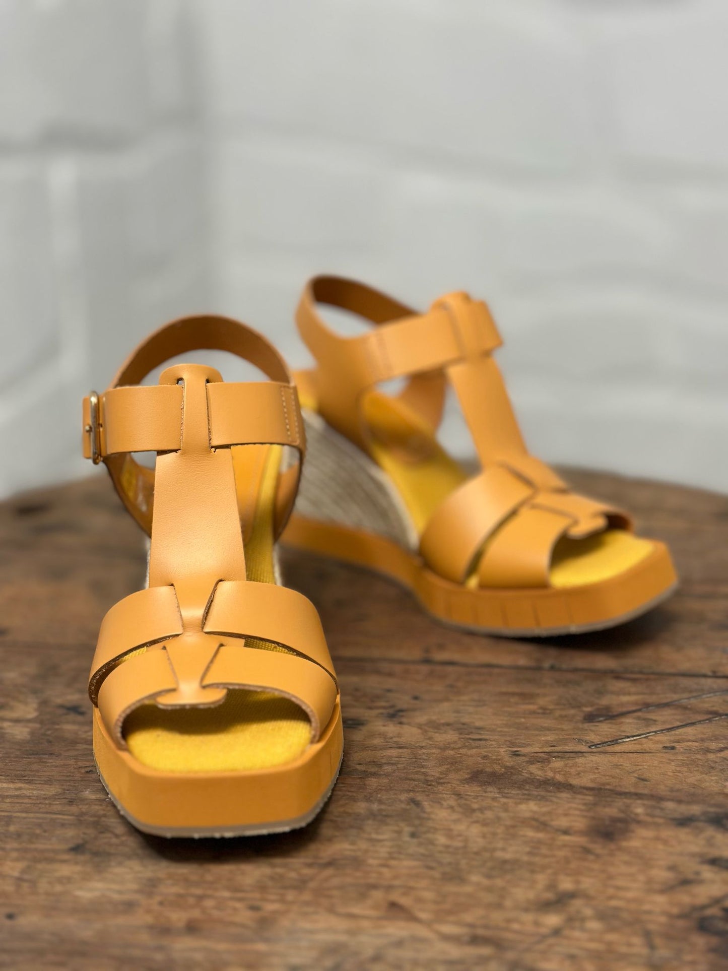 Nu-pieds compensés PALOMITAS by PALOMA BARCELO Ocre jaune femme