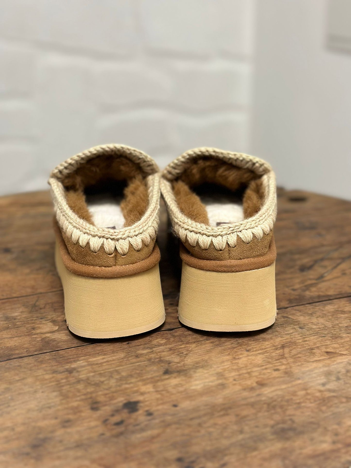 Sabot plateforme ESKIMO Cognac MOU