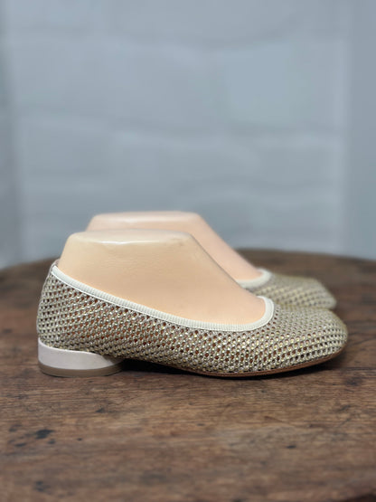 Ballerines FRU.IT beige cristaux femme