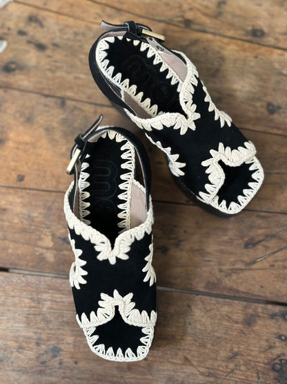 Nu-pieds à plateforme MOU noir femme