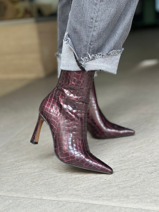 Bottines ANGEL ALARCON 25560-539C LAMIA BORDEAUX femme