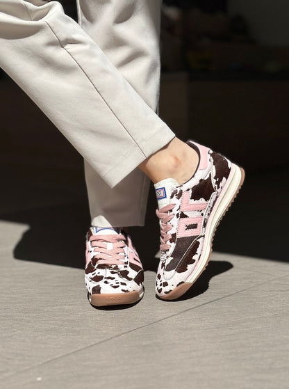 Baskets BACK70 JOGGER vache et rose Femme