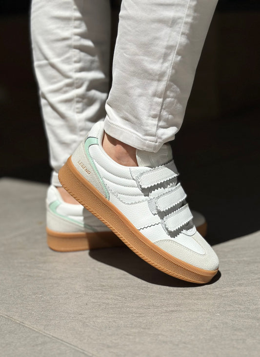 Baskets SJ FEMME Blanche et bleu