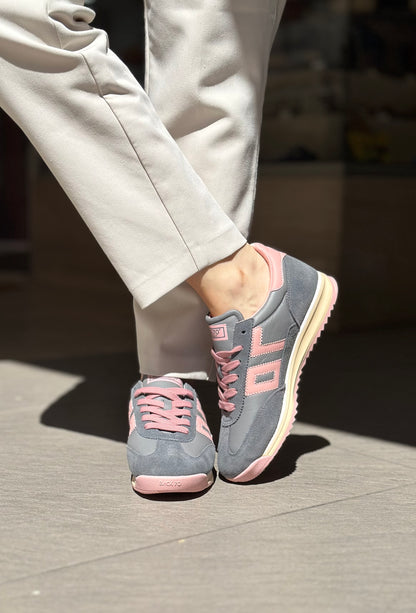 Baskets BACK70 BARKLEY gris et rose Femme