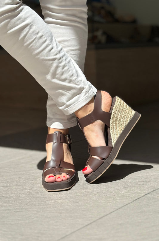 Nu-pieds compensés PALOMITAS by PALOMA BARCELO Marron femme