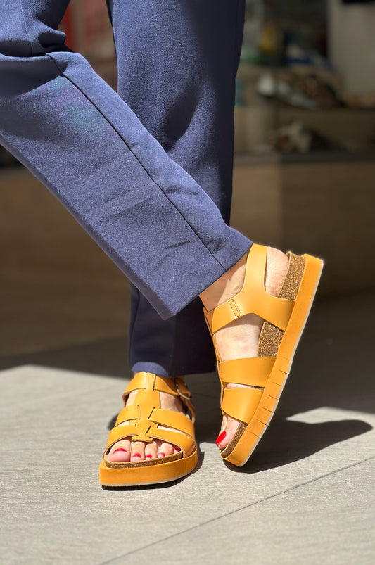 Nu-pieds PALOMITAS by PALOMA BARCELO ocre jaune femme
