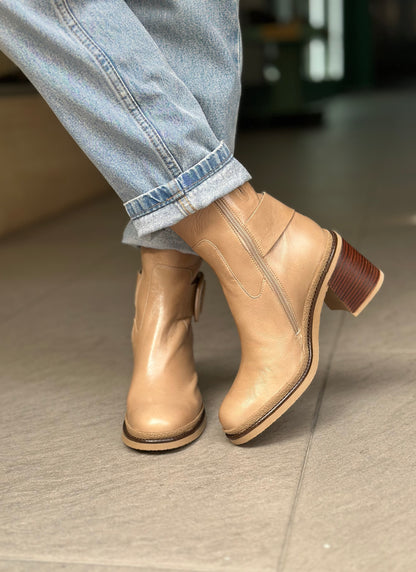 Bottines SOFTWAVES beiges femme