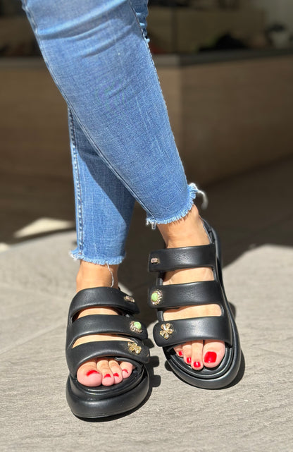 Nu-pieds plateforme CAFE NOIR Noir femme