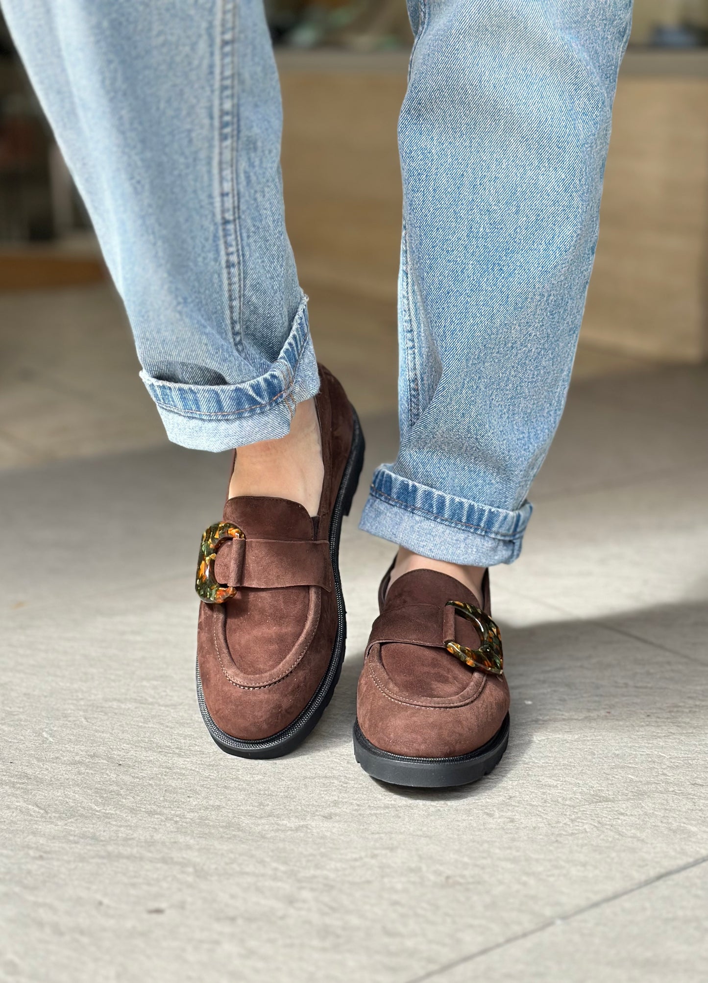 Mocassins SOFTWAVES marron femme