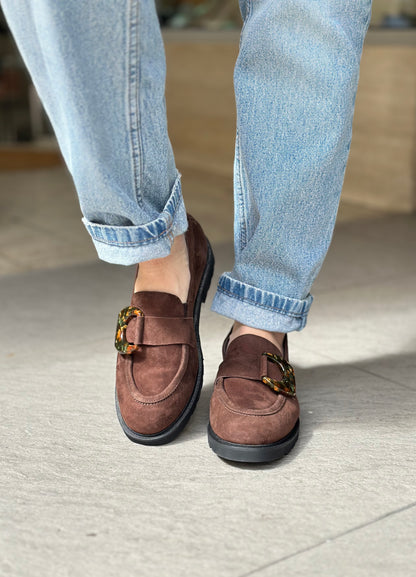Mocassins SOFTWAVES marron femme