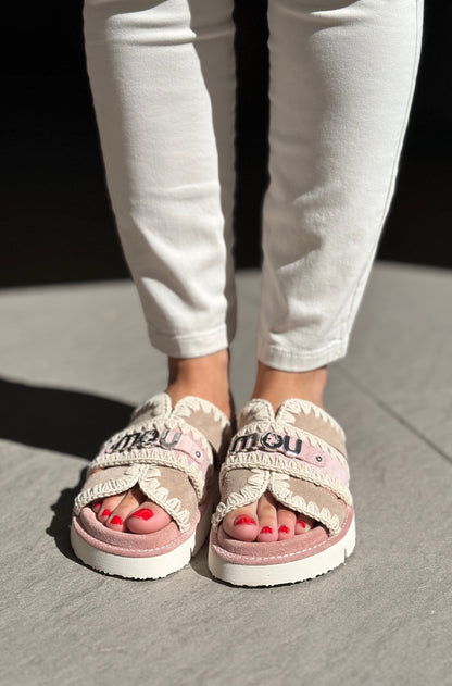 Nu-pieds MOU rose poudré femme