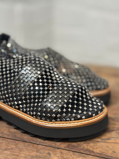 Nu-pieds FRU.IT noir cristaux femme