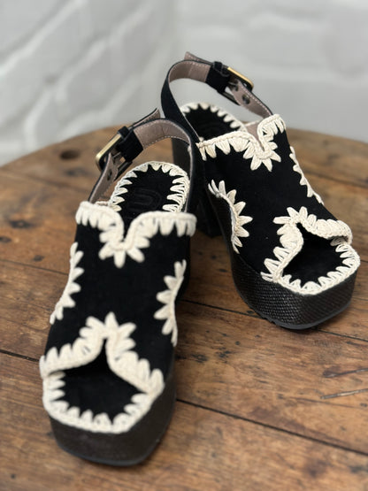 Nu-pieds à plateforme MOU noir femme