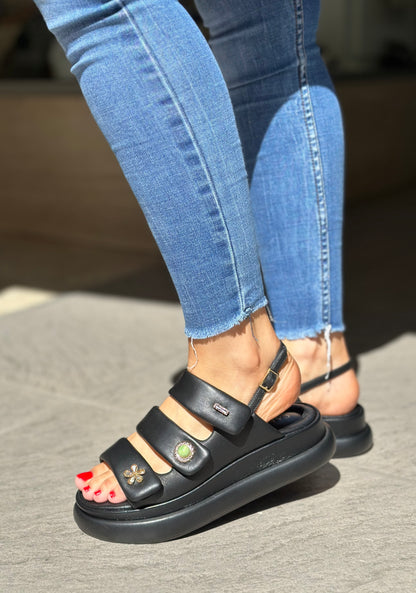 Nu-pieds plateforme CAFE NOIR Noir femme