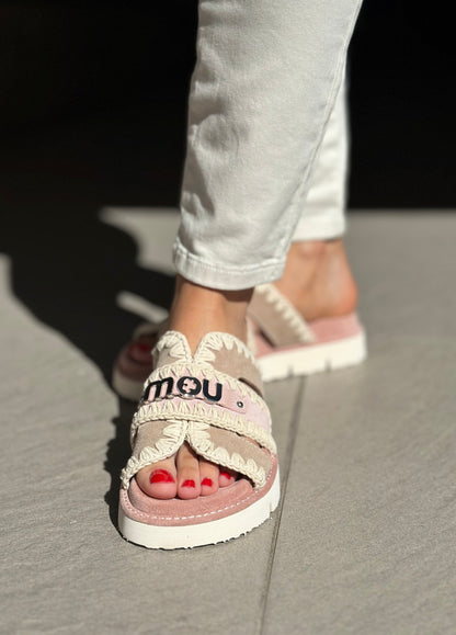 Nu-pieds MOU rose poudré femme