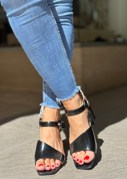 Nu-pieds à talons CAFE NOIR noir femme