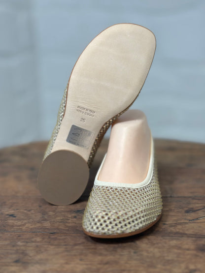 Ballerines FRU.IT beige cristaux femme