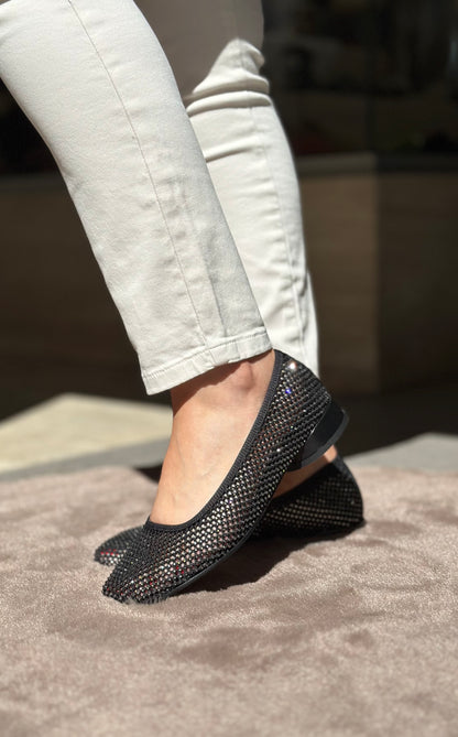 Ballerines FRU.IT Noir cristaux femme