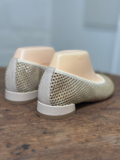 Ballerines FRU.IT beige cristaux femme
