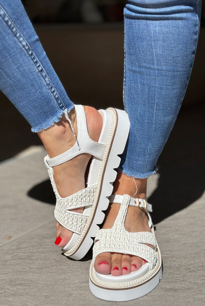 Nu-pieds CAFE NOIR blanc femme