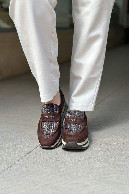 Mocassins à plateformes SOFTWAVES marron femme