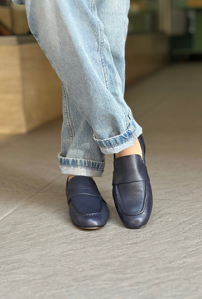 Mocassins JVAM 32011 PAT STAR BLEU femme