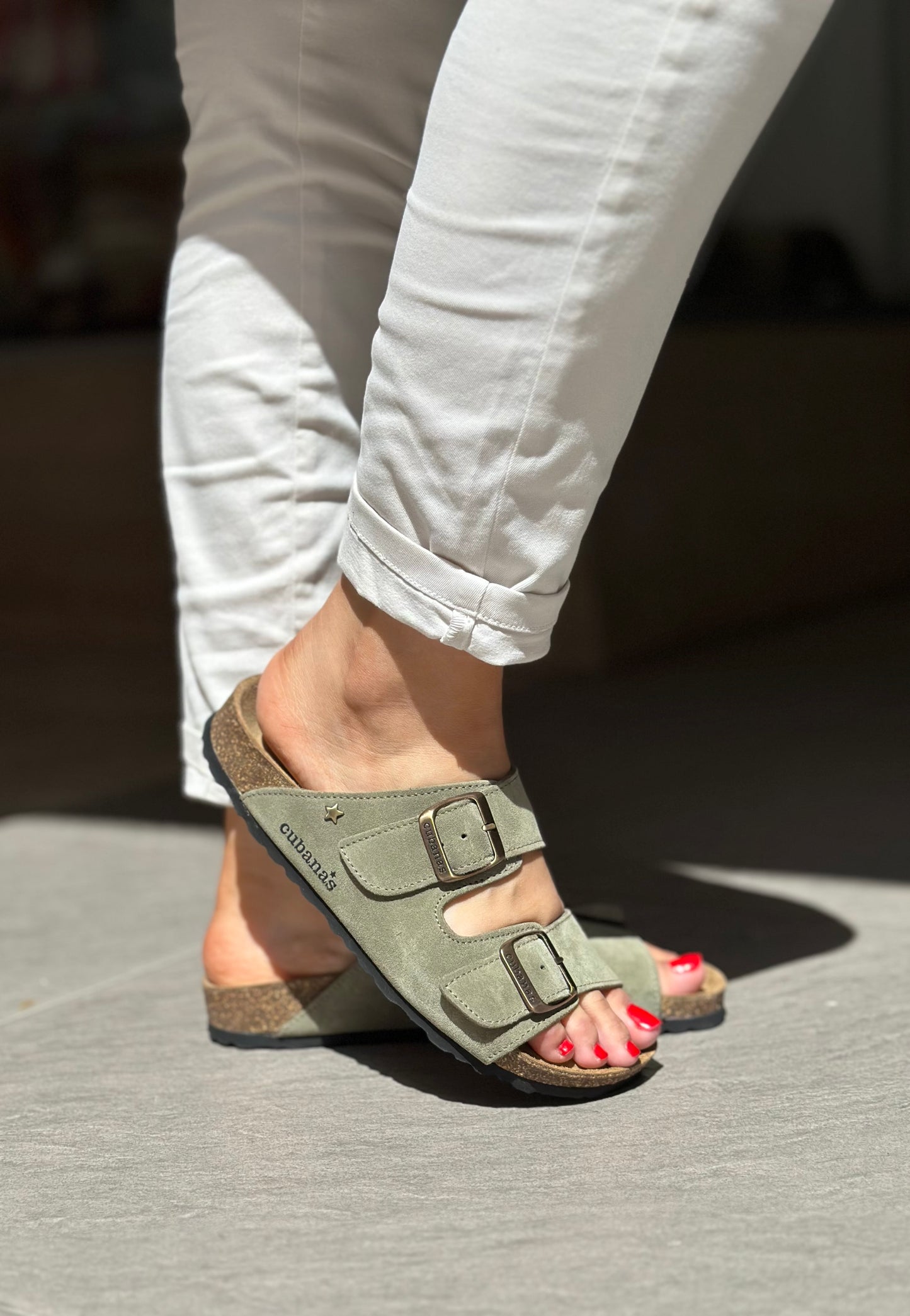 Nu-pieds CUBANAS Kaki femme