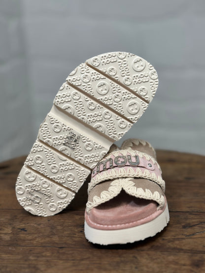 Nu-pieds MOU rose poudré femme