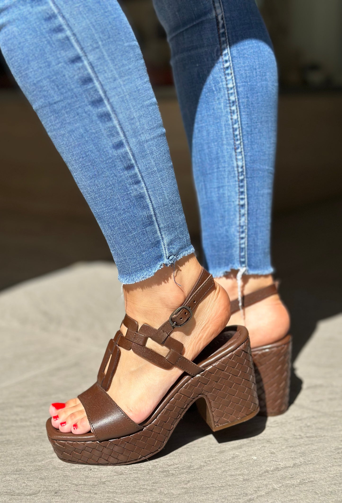 Nu-pieds à talons CAFE NOIR Marron femme