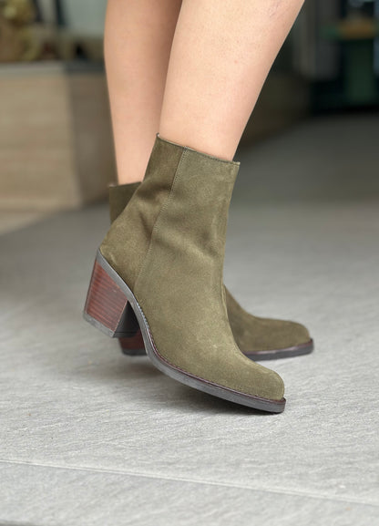 Bottines NGY MACHADO VELOUR VERT femme