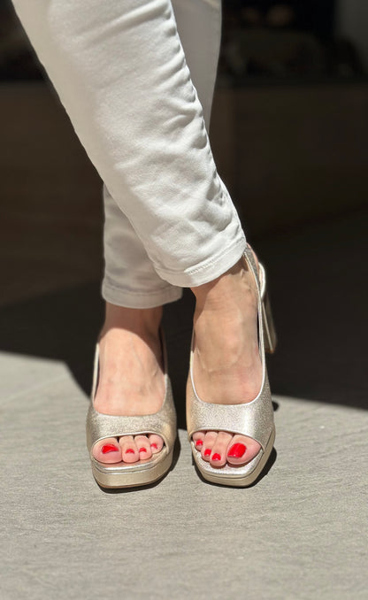 Nu-pieds à talons MARIAN doré femme