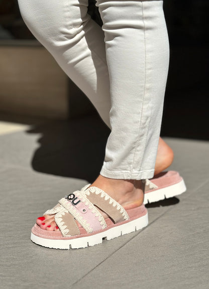 Nu-pieds MOU rose poudré femme