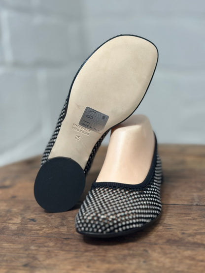 Ballerines FRU.IT Noir cristaux femme