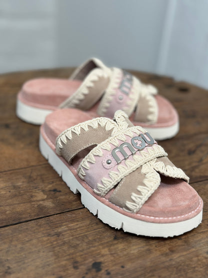 Nu-pieds MOU rose poudré femme