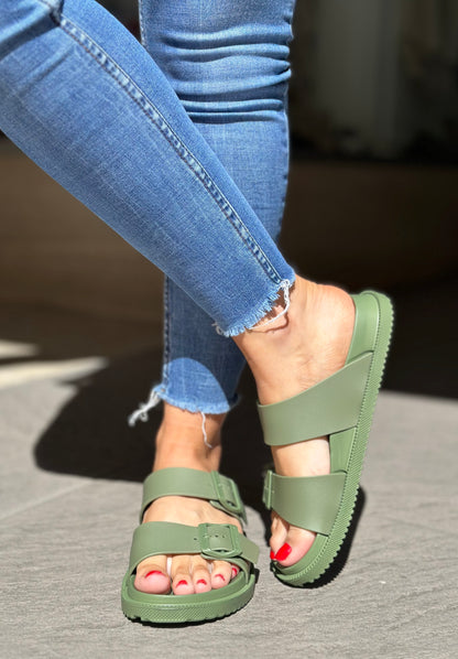 Nu-pieds LEMON JELLY kaki femme
