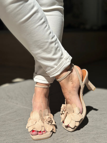 Nu-pieds à talons Angel Alarcon beige femme